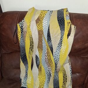 Kim Rogers Yellow and Black Polka Dot Dress